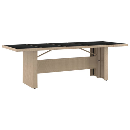 Set Bistrò da Giardino 11 pz con Cuscini in Polyrattan Beige | homemem39