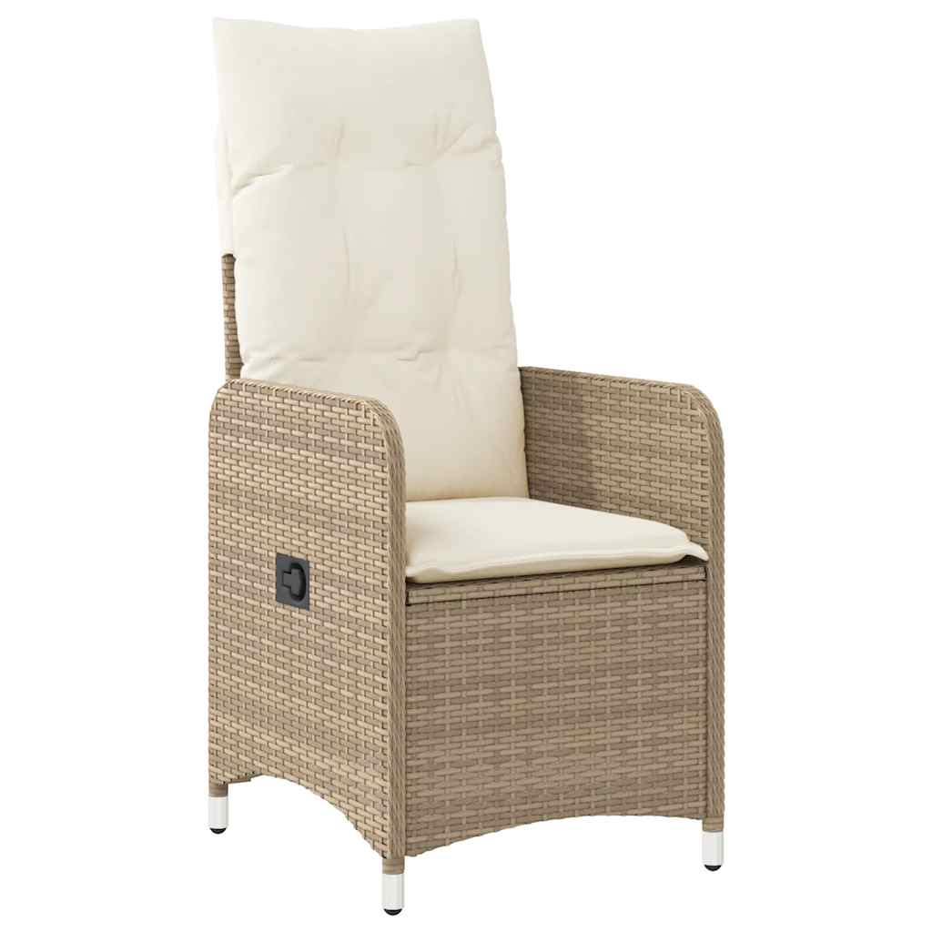 Set da Bistrò da Giardino 9 pz con Cuscini Beige in Polyrattan - homemem39