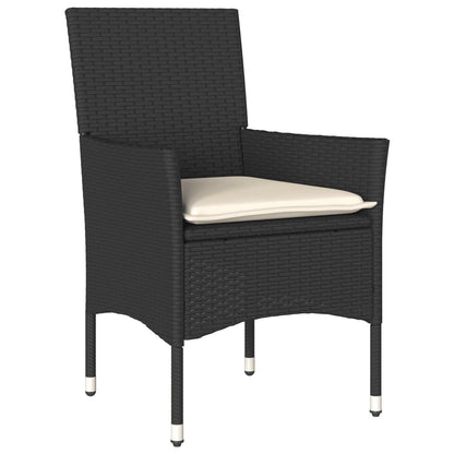 Set da Pranzo da Giardino con Cuscini 5 pz Polyrattan e Vetro | homemem39