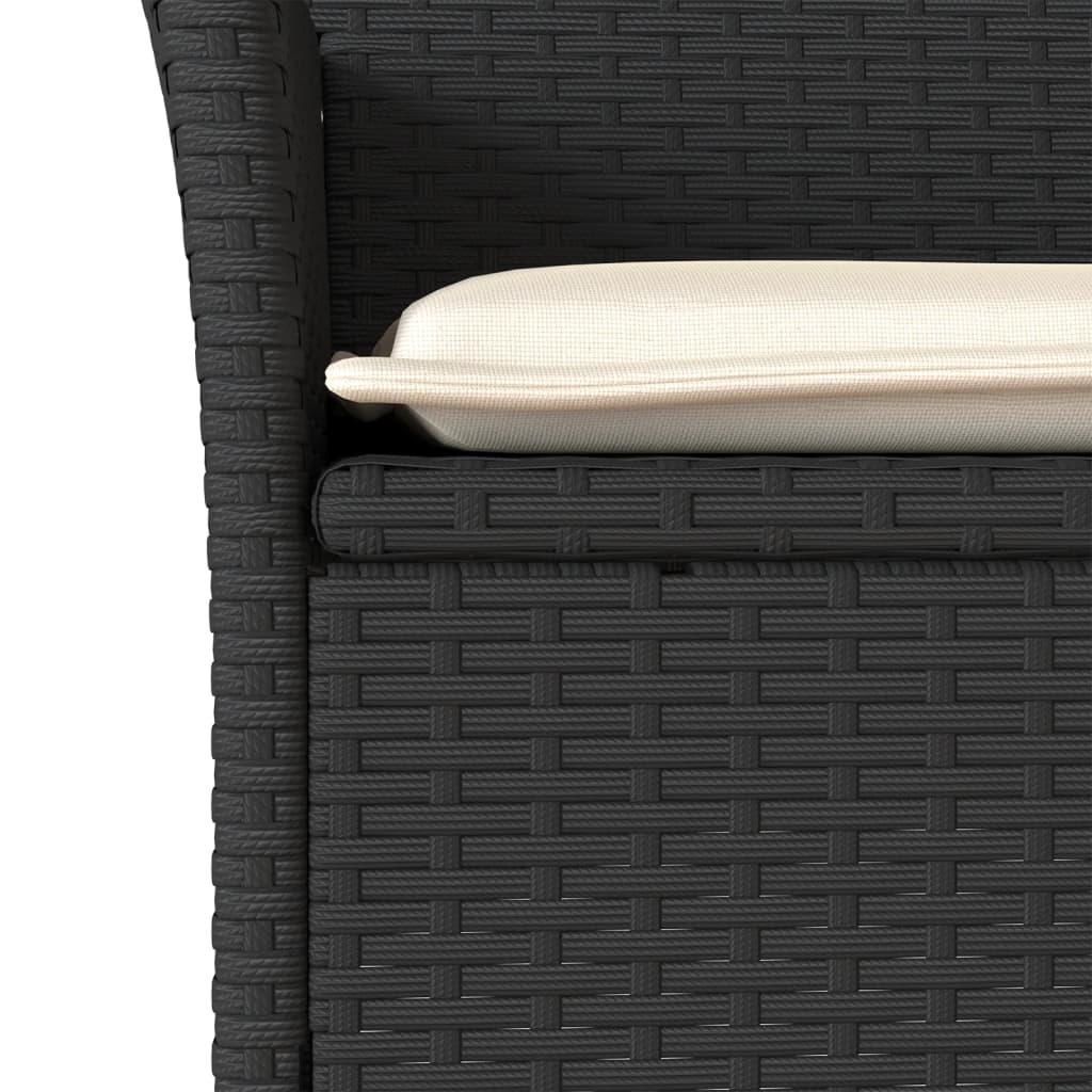Set da Pranzo da Giardino con Cuscini 5 pz Polyrattan e Vetro | homemem39