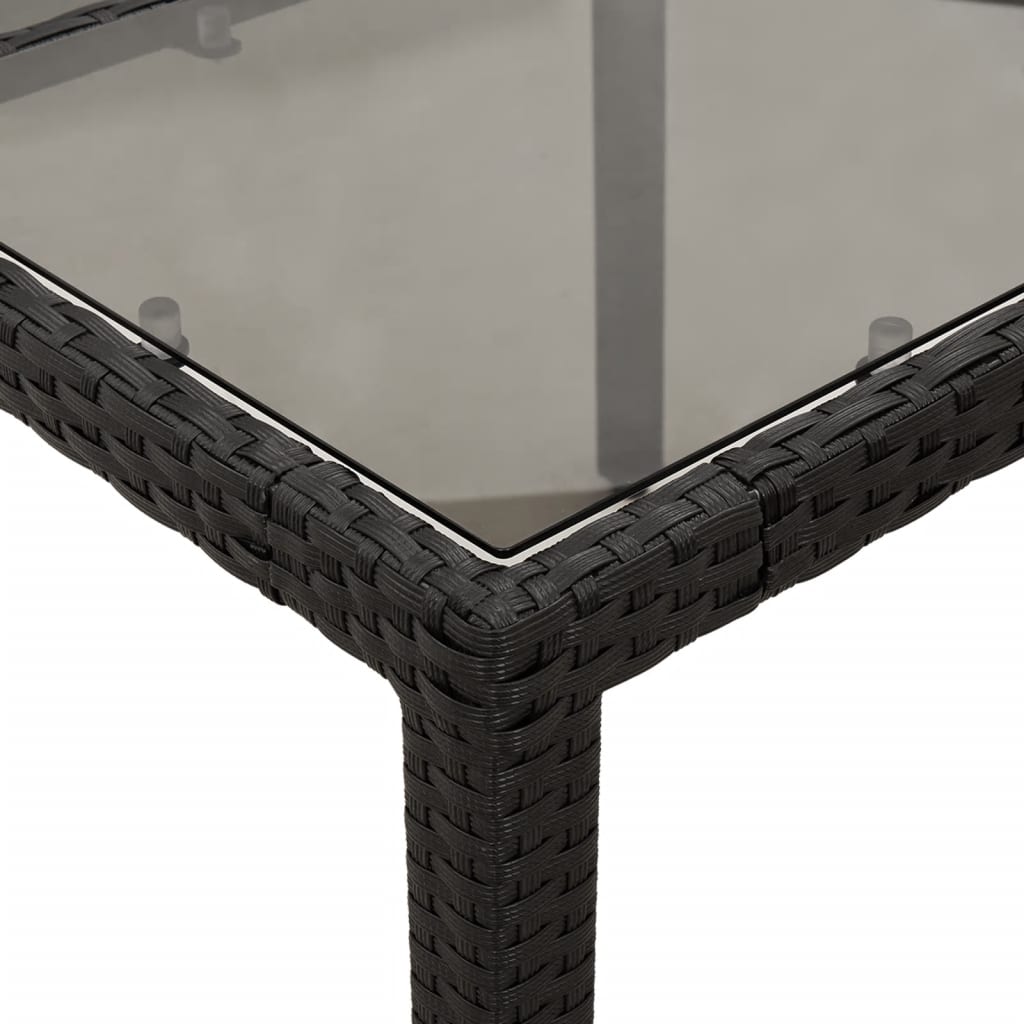 Set da Pranzo da Giardino con Cuscini 5 pz Polyrattan e Vetro | homemem39