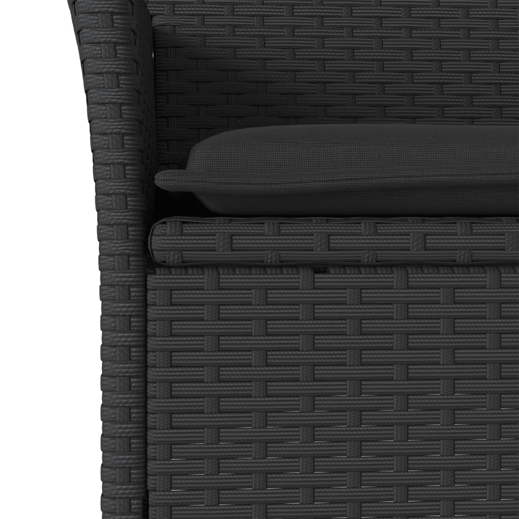 Set da Pranzo da Giardino con Cuscini 5 pz Polyrattan e Vetro | homemem39