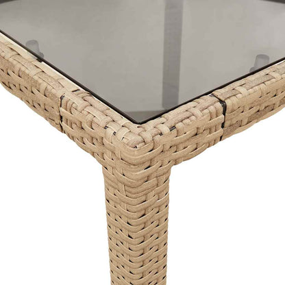Set da Pranzo da Giardino 9 pz con Cuscini Polyrattan e Vetro | homemem39