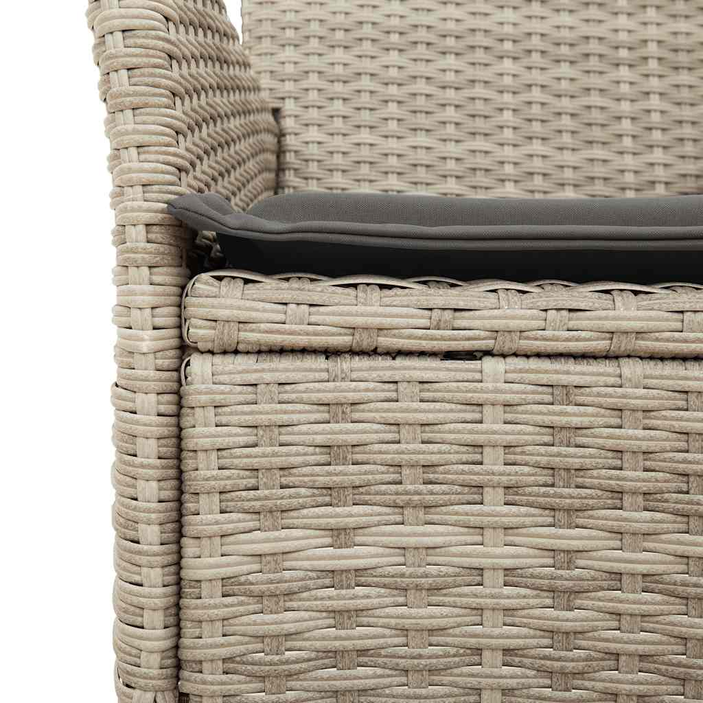 Set Pranzo da Giardino 5pz con Cuscini Polyrattan e Vetro | homemem39
