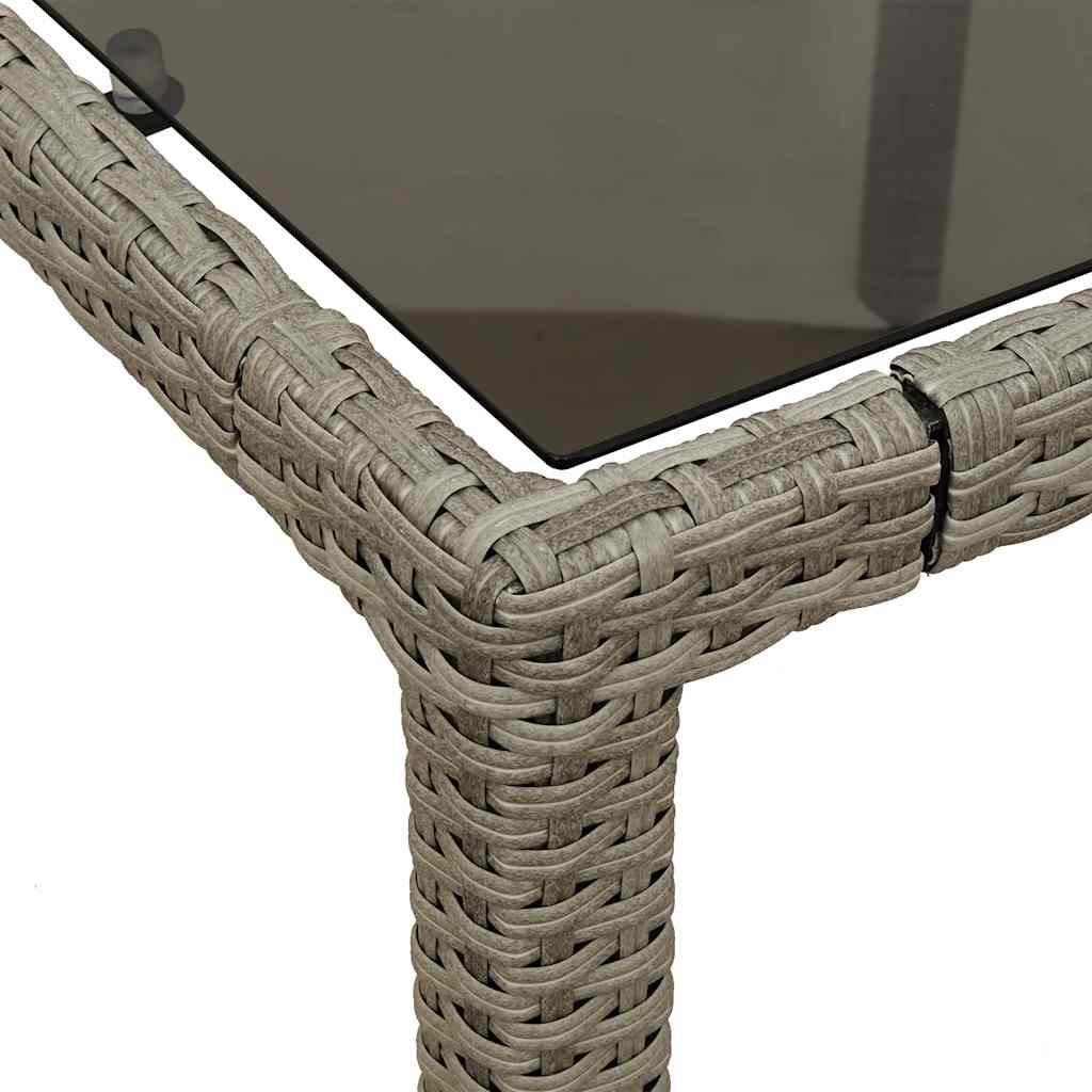 Set Pranzo da Giardino 5pz con Cuscini Polyrattan e Vetro | homemem39