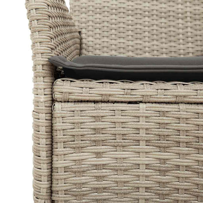 Set Pranzo da Giardino 5pz con Cuscini Polyrattan e Vetro | homemem39