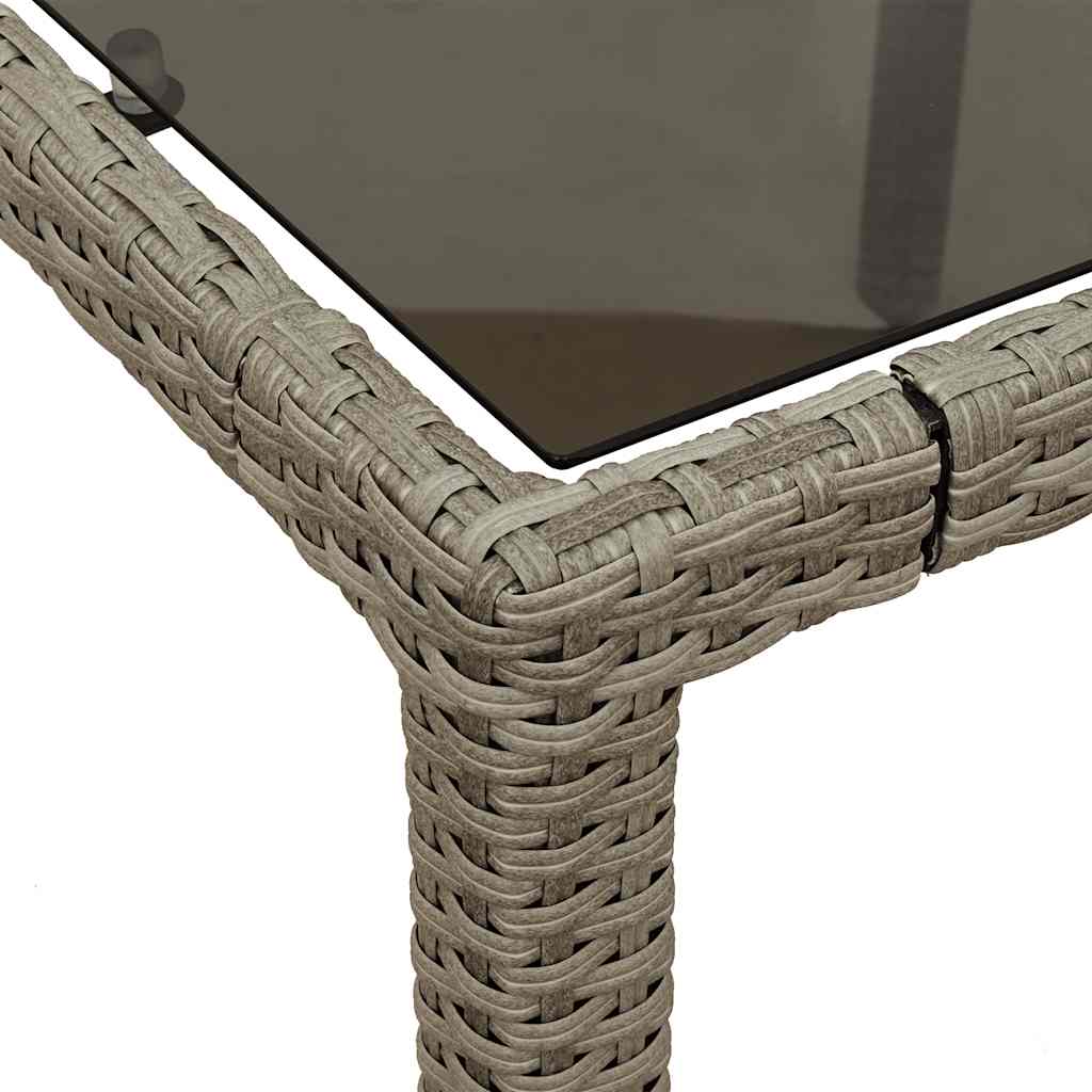 Set Pranzo da Giardino 5pz con Cuscini Polyrattan e Vetro | homemem39