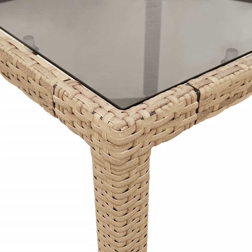 Set da Pranzo da Giardino 11 pz con Cuscini Polyrattan e Vetro | homemem39