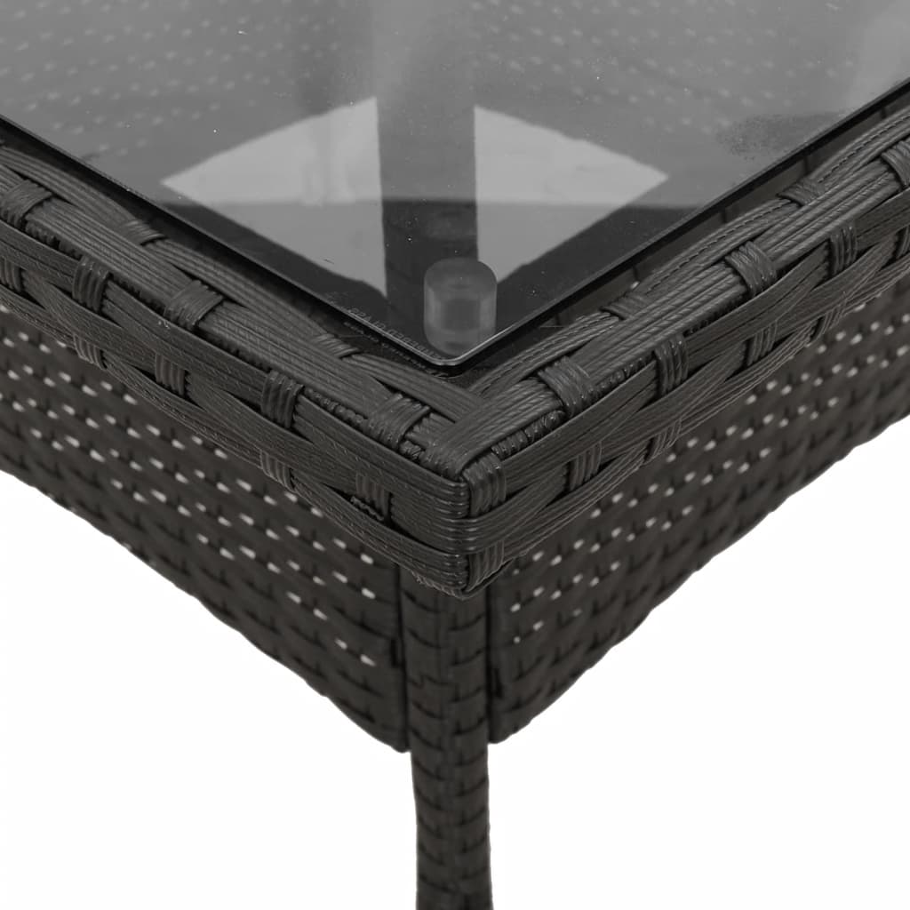 Set da Pranzo da Giardino 3 pz con Cuscini Polyrattan e Vetro | homemem39
