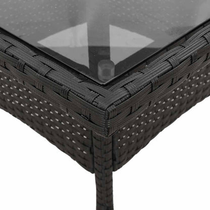 Set da Pranzo da Giardino con Cuscini 5 pz Polyrattan e Vetro | homemem39