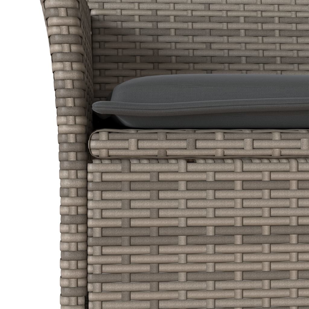Set da Pranzo da Giardino 5 pz con Cuscini Polyrattan e Vetro | homemem39