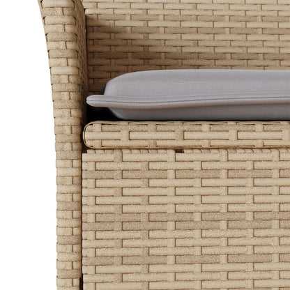 Set da Pranzo da Giardino 3 pz con Cuscini Polyrattan e Vetro - homemem39