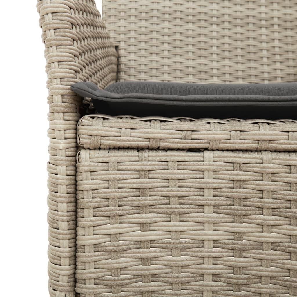 Set Pranzo da Giardino 5pz con Cuscini Polyrattan e Vetro | homemem39