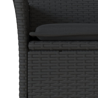 Set da Pranzo da Giardino 3 pz con Cuscini Polyrattan e Vetro | homemem39
