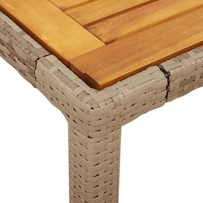 Set Pranzo da Giardino 3pz con Cuscini Beige Polyrattan Acacia | homemem39