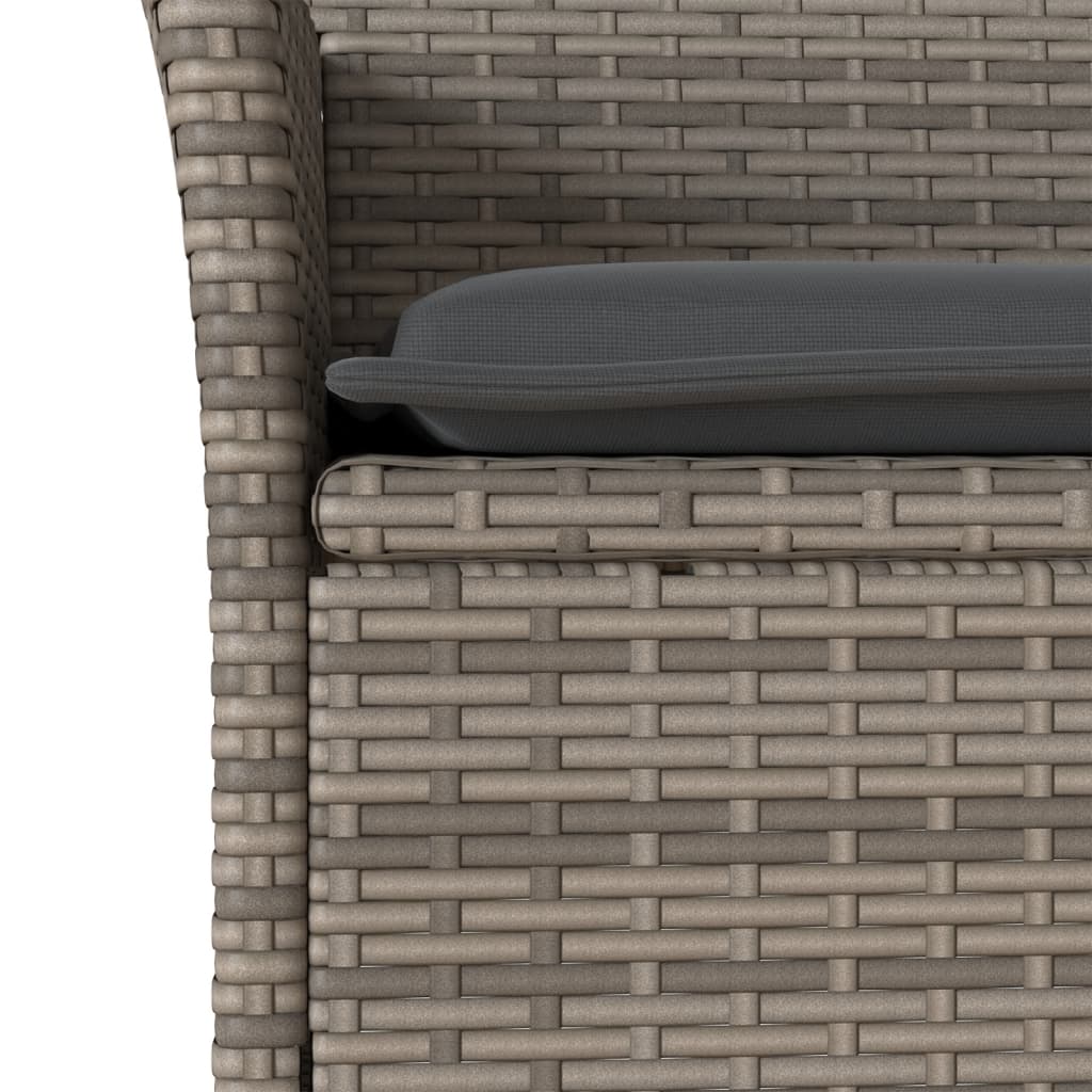 Set da Pranzo da Giardino 5 pz con Cuscini Polyrattan e Vetro | homemem39