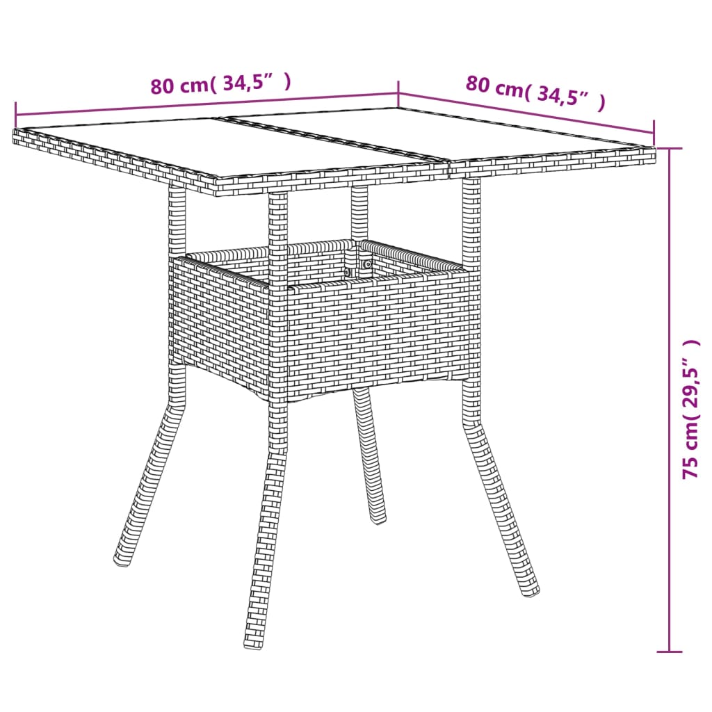 Set Pranzo Giardino 5 pz con Cuscini Grigio Polyrattan Acacia | homemem39