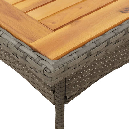 Set Pranzo Giardino 5 pz con Cuscini Grigio Polyrattan Acacia | homemem39