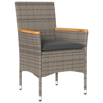 Set da Pranzo da Giardino 3pz con Cuscini in Polyrattan e Vetro | homemem39