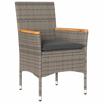 Set da Pranzo da Giardino 5 pz con Cuscini Polyrattan e Vetro | homemem39