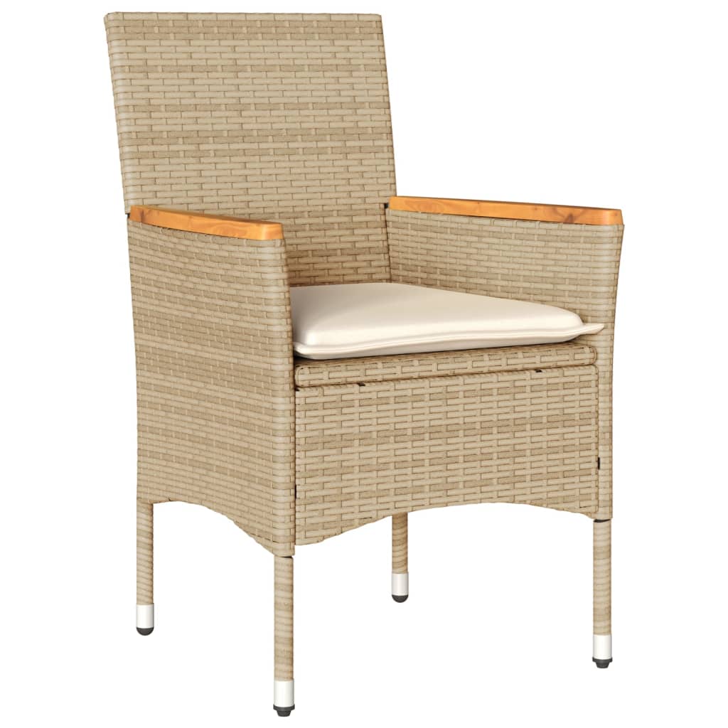 Set da Pranzo da Giardino 11 pz con Cuscini Polyrattan e Vetro | homemem39