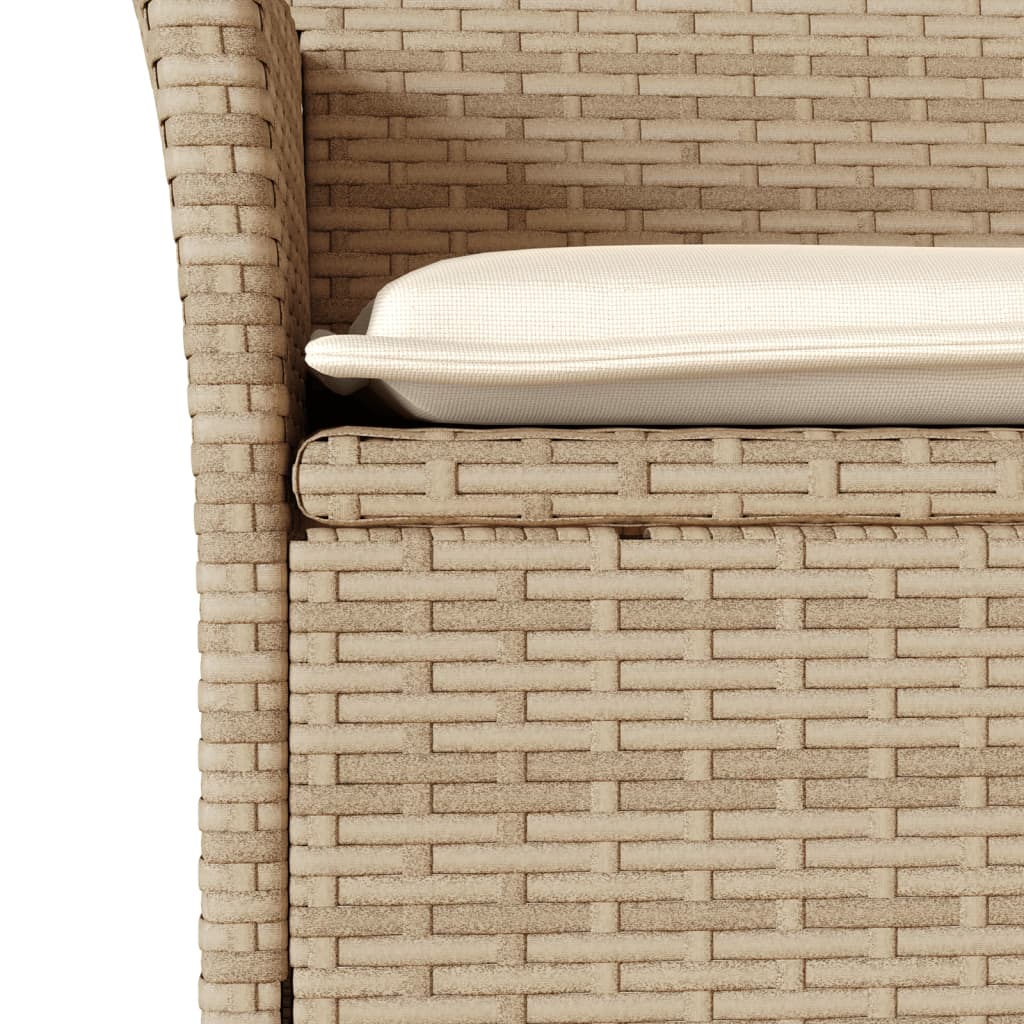 Set da Pranzo da Giardino 11 pz con Cuscini Polyrattan e Vetro | homemem39