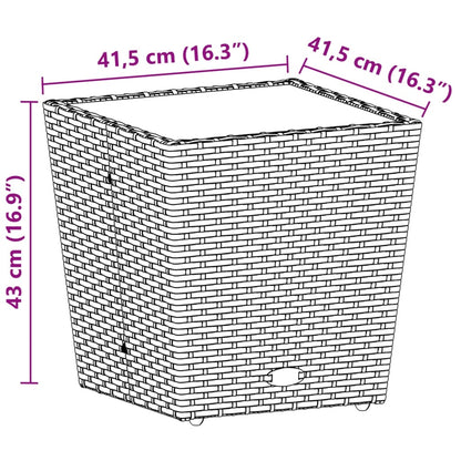 Set da Bistrò 3 pz con Cuscini Beige Polyrattan e Vetro | homemem39