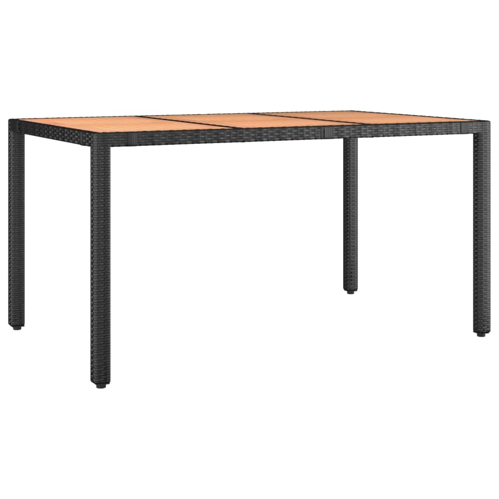 Set da Pranzo da Giardino 5 pz Nero con Cuscini in Polyrattan | homemem39