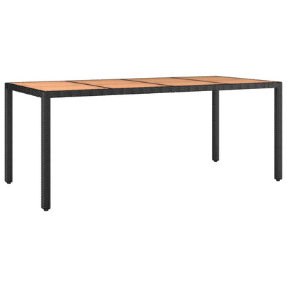 Set da Pranzo da Giardino 9 pz con Cuscini Nero in Polyrattan | homemem39