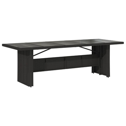 Set da Pranzo da Giardino 9 pz con Cuscini Nero in Polyrattan | homemem39