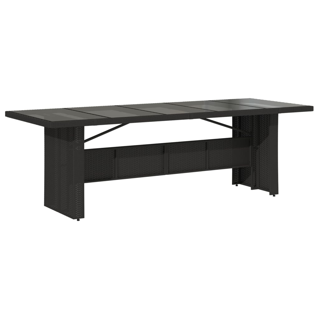Set da Pranzo da Giardino 11 pz con Cuscini in Polyrattan Nero | homemem39