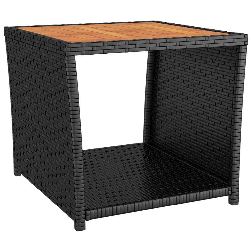 Set da Pranzo da Giardino 3 pz con Cuscini Nero in Polyrattan | homemem39