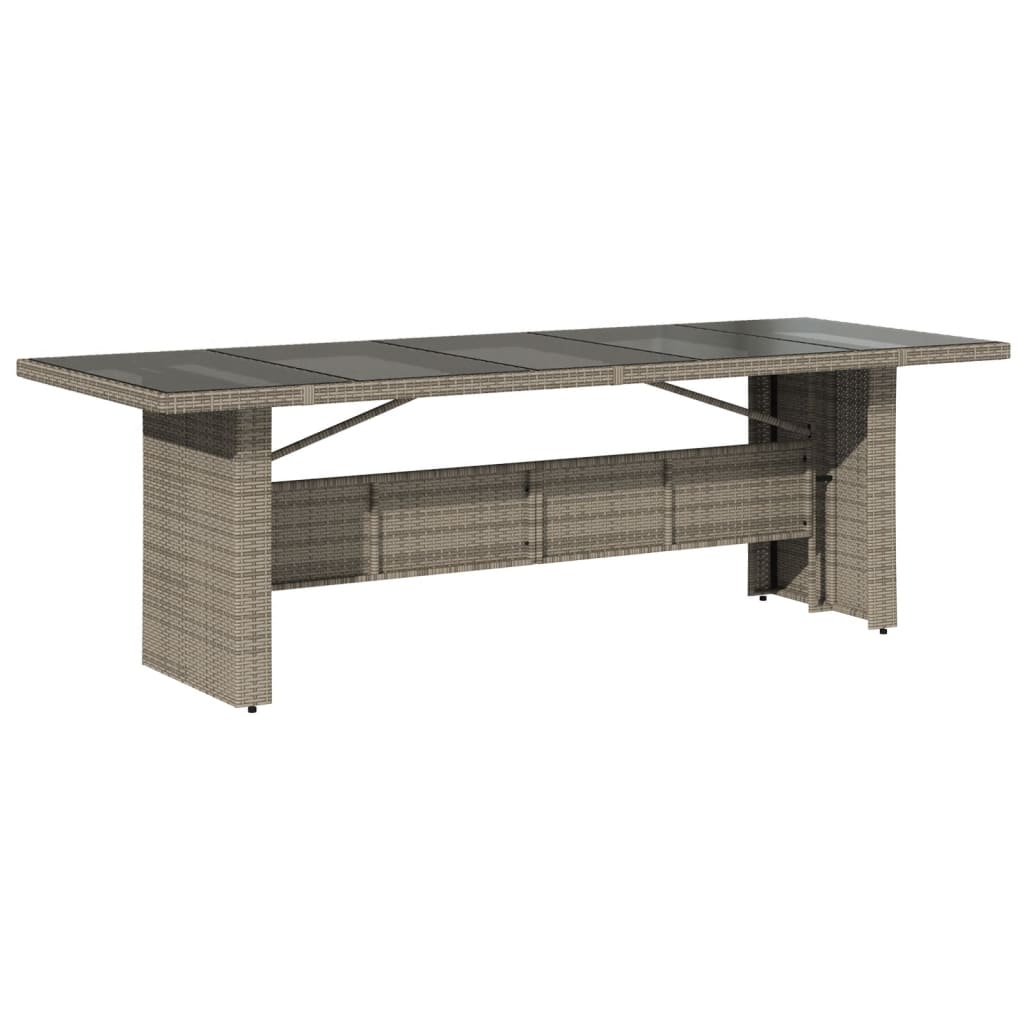 Set da Pranzo da Giardino 11pz con Cuscini in Polyrattan Grigio | homemem39