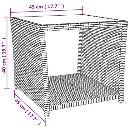 Set da Pranzo da Giardino 3 pz con Cuscini in Polyrattan Grigio - homemem39