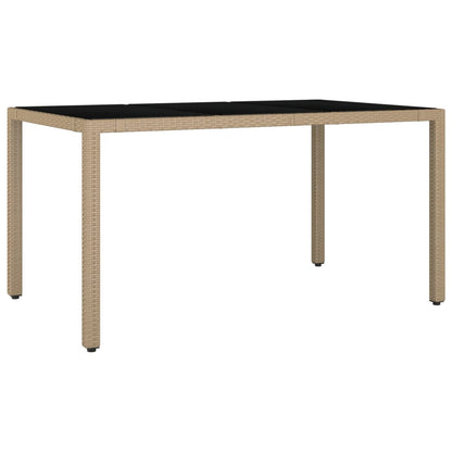 Set da Pranzo da Giardino 5 pz con Cuscini Beige in Polyrattan | homemem39
