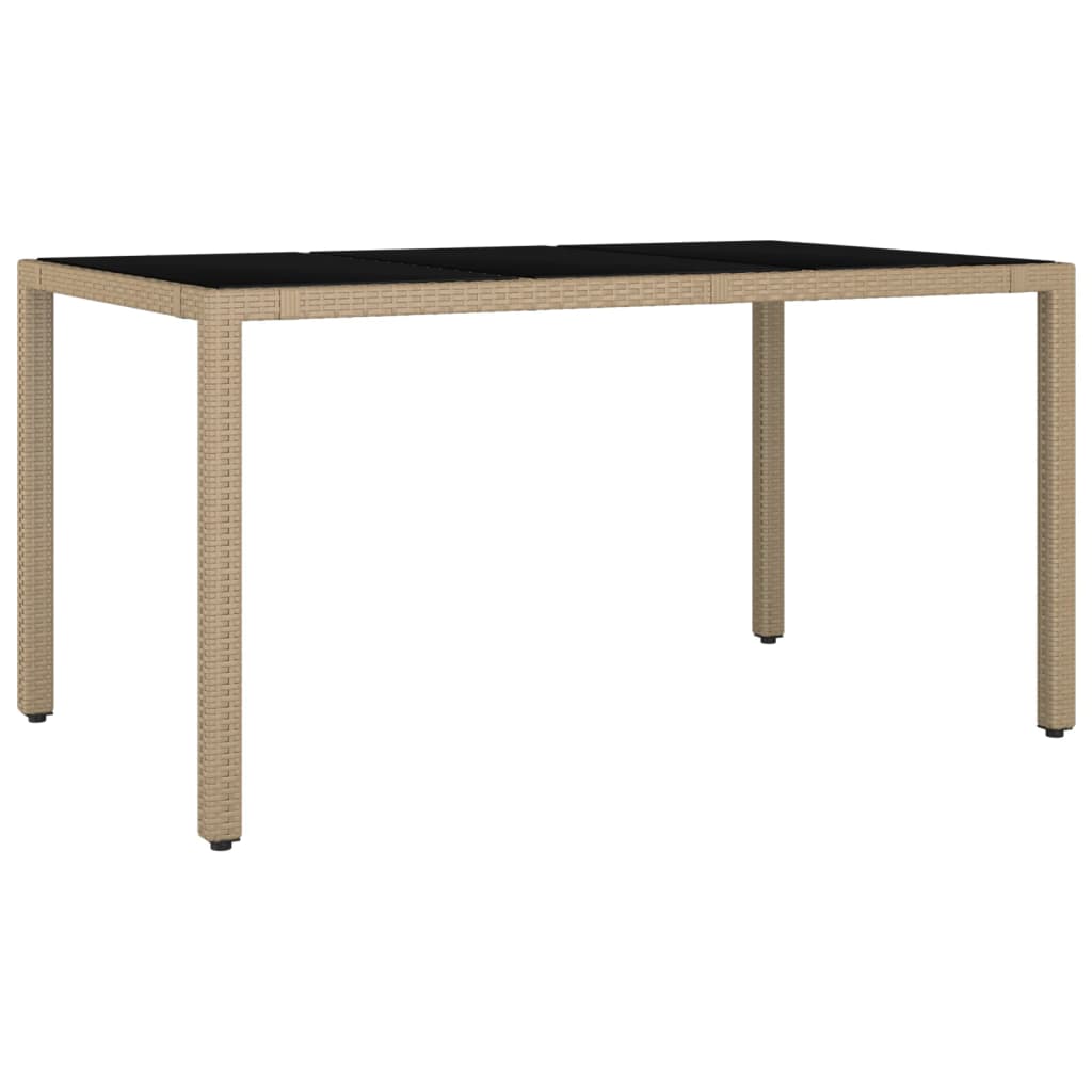 Set da Pranzo da Giardino 5 pz con Cuscini Beige in Polyrattan | homemem39