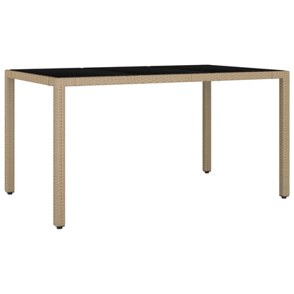 Set da Pranzo da Giardino 5 pz con Cuscini Beige in Polyrattan | homemem39
