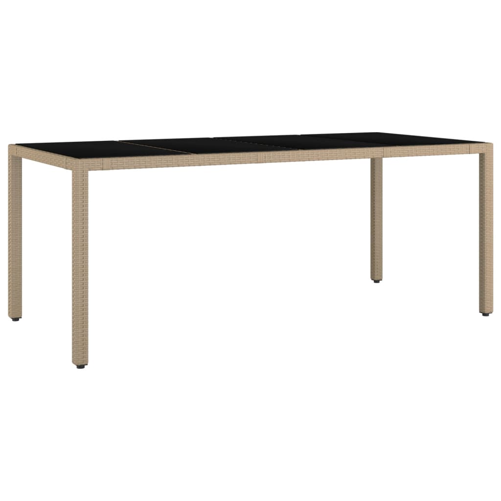 Set da Pranzo da Giardino 9 pz con Cuscini Beige in Polyrattan | homemem39