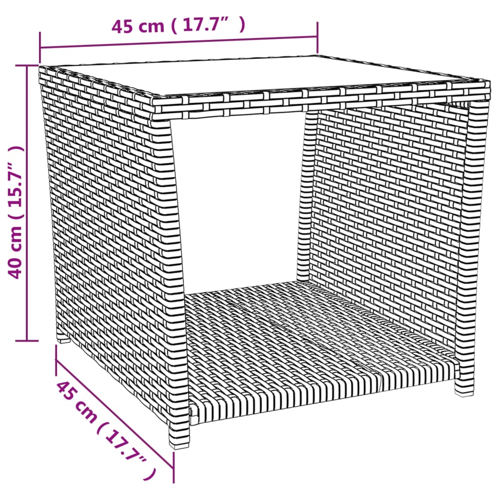 Set da Pranzo da Giardino 3 pz con Cuscini Beige in Polyrattan | homemem39