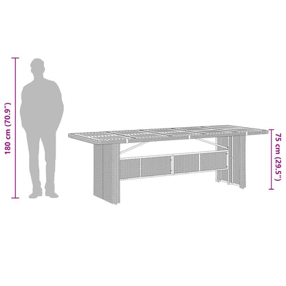 Set da Pranzo da Giardino 9 pz con Cuscini Nero in Polyrattan