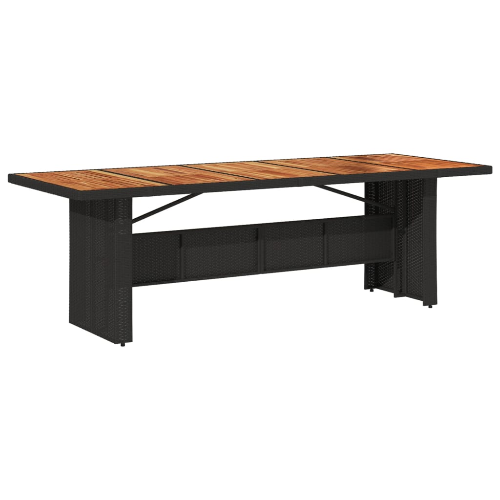 Set da Pranzo da Giardino 9 pz con Cuscini Nero in Polyrattan | homemem39