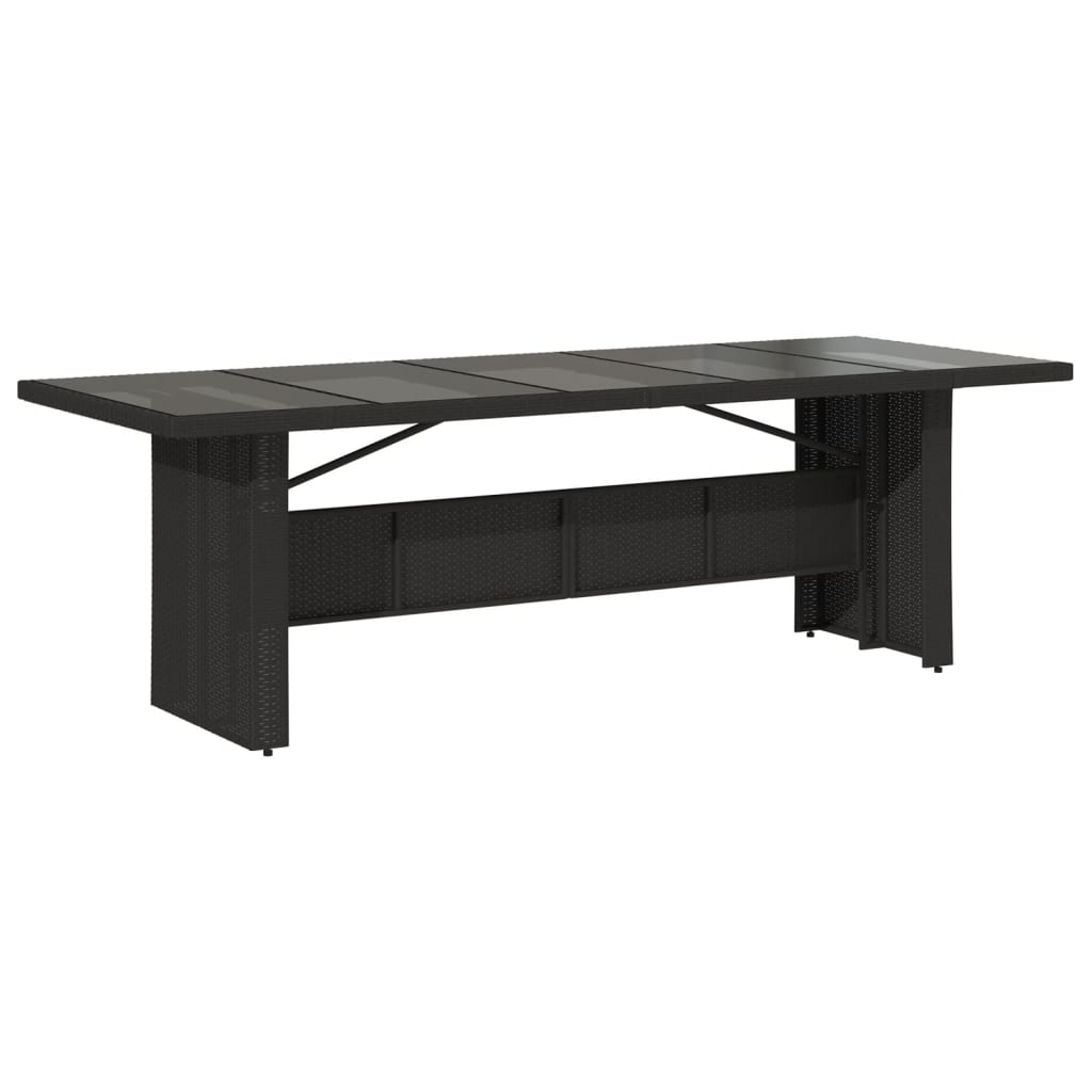 Set da Pranzo da Giardino 11 pz con Cuscini in Polyrattan Nero | homemem39