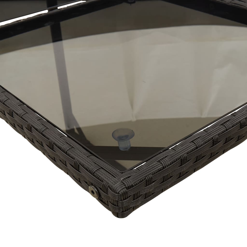 Set da Pranzo da Giardino 5 pz Nero con Cuscini in Polyrattan | homemem39