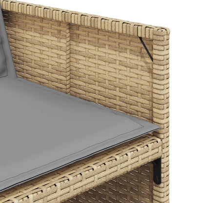 Set Pranzo da Giardino 5 pz con Cuscini Beige Misto Polyrattan | homemem39