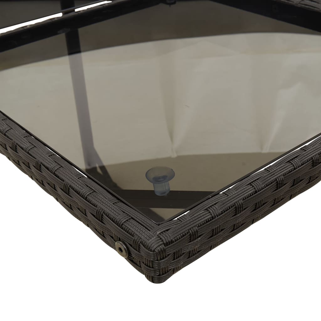 Set da Pranzo da Giardino 9 pz con Cuscini Nero in Polyrattan | homemem39