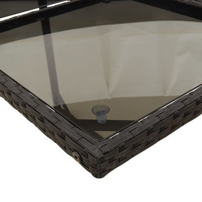 Set da Pranzo da Giardino 13pz con Cuscini Nero in Polyrattan | homemem39