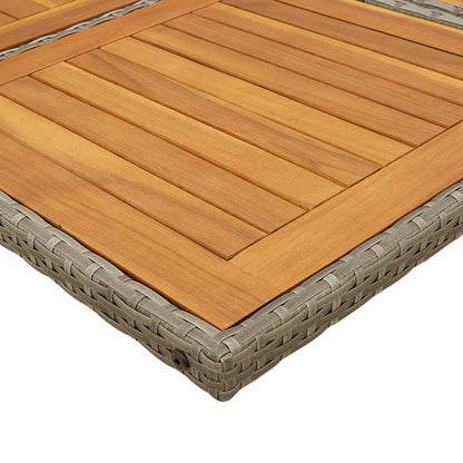 Set da pranzo da giardino da 11 pz con Cuscini in Polyrattan Grigio | homemem39
