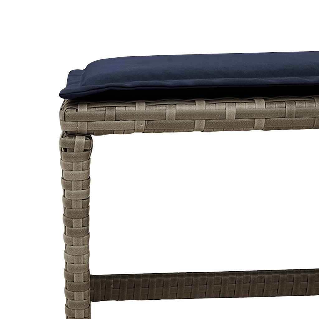 Set da pranzo da giardino da 11 pz con Cuscini in Polyrattan Grigio | homemem39