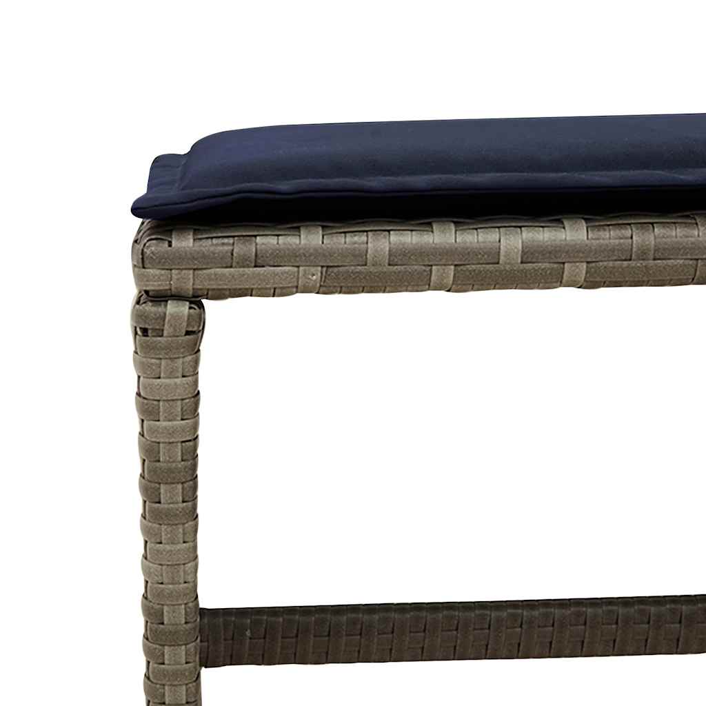 Set da pranzo da giardino da 13 pz con Cuscini in Polyrattan Grigio | homemem39