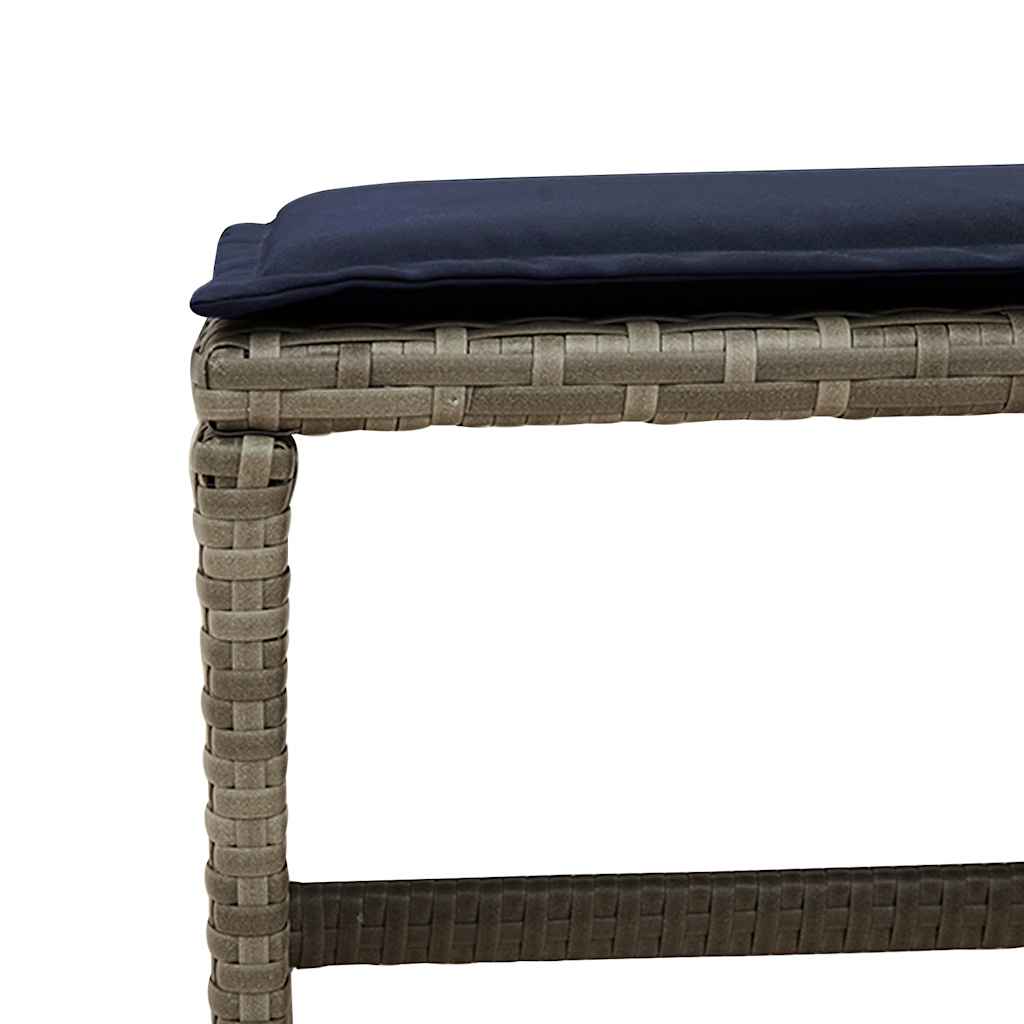 Set da pranzo da giardino da 15 pz con Cuscini in Polyrattan Grigio | homemem39